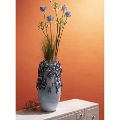 Vase Butterflies Bleu Clair 50Cm