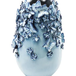 Vase Butterflies Bleu Clair 35Cm