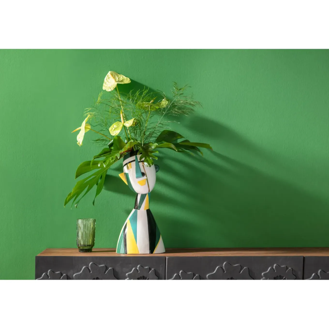 Vase Décoratif Happy Face 43Cm