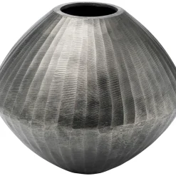 Vase Décoratif Sacramento Carving Argente 30Cm