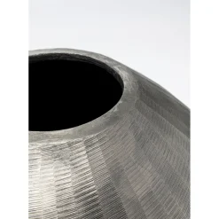 Vase Décoratif Sacramento Carving Argente 30Cm