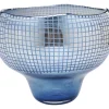 Vase Grid Luster Bleu 28Cm
