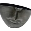 Vase Half Face Anthracite 31Cm