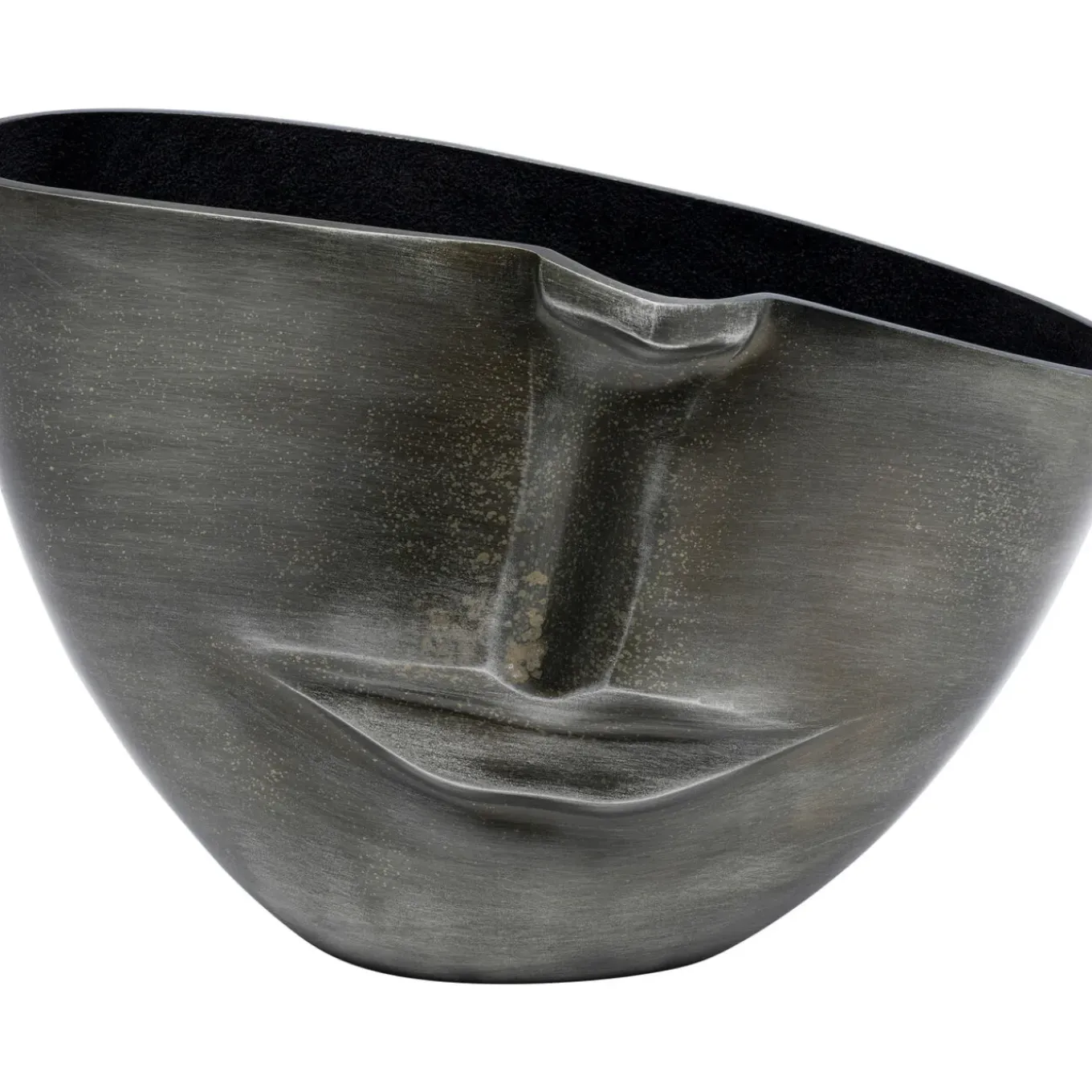 Vase Half Face Anthracite 31Cm