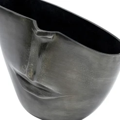 Vase Half Face Anthracite 31Cm