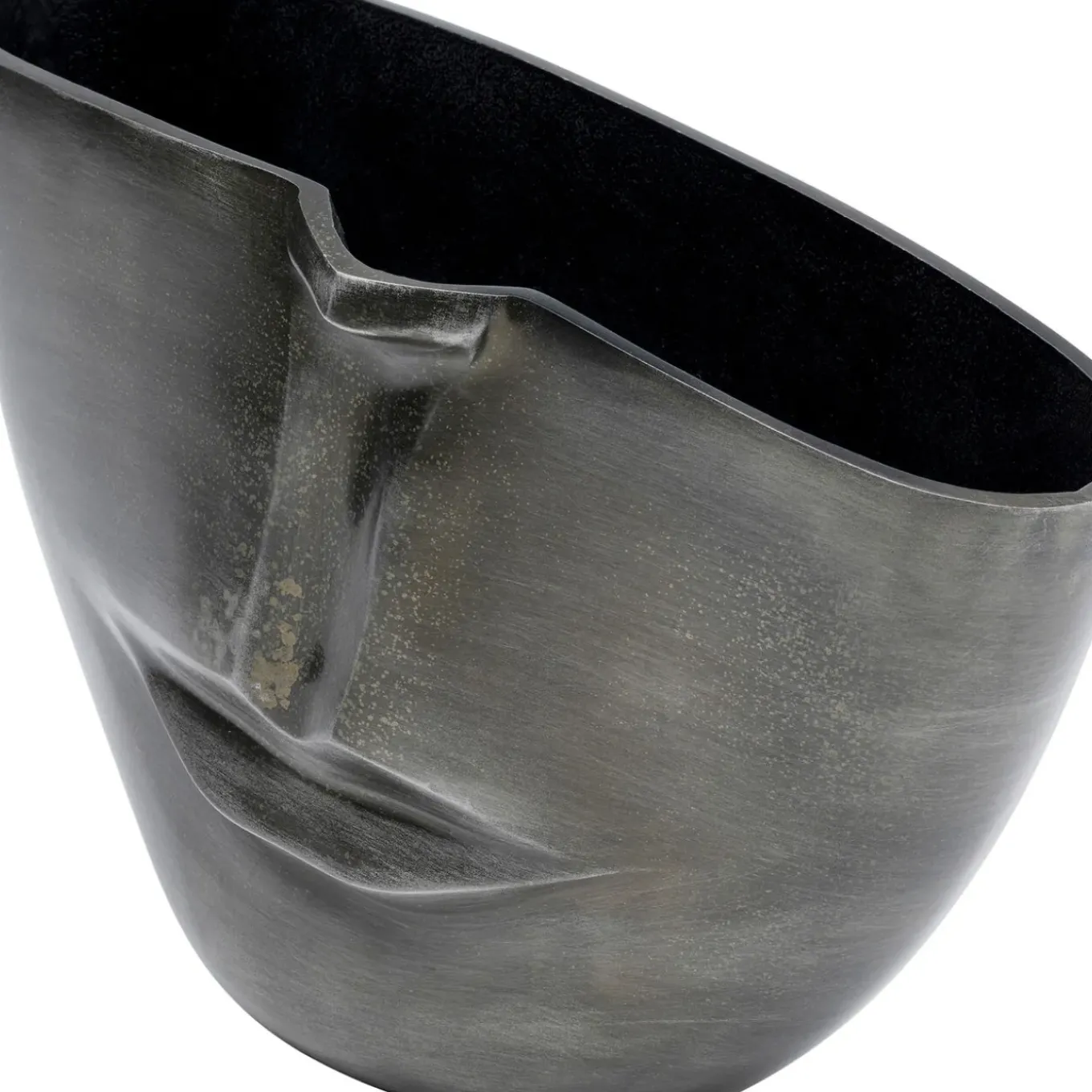Vase Half Face Anthracite 31Cm