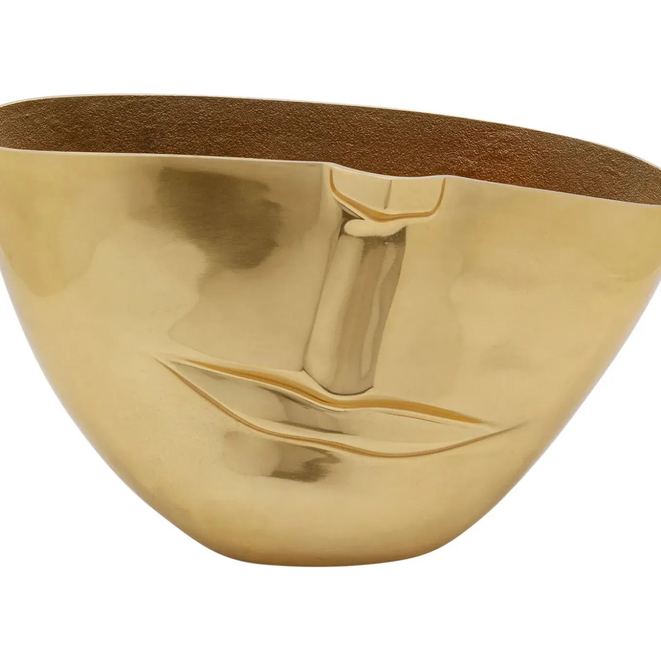 Vase Half Face Dore 46Cm