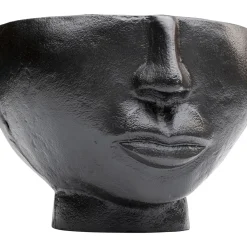 Vase Half Face Noir 23Cm