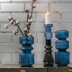 Vase Marvelous Duo Bleu 42Cm