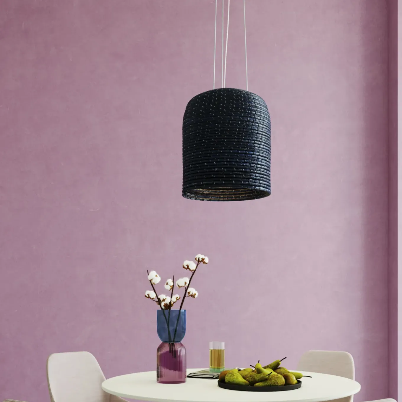 Vase Marvelous Duo Bleu Violet 40Cm