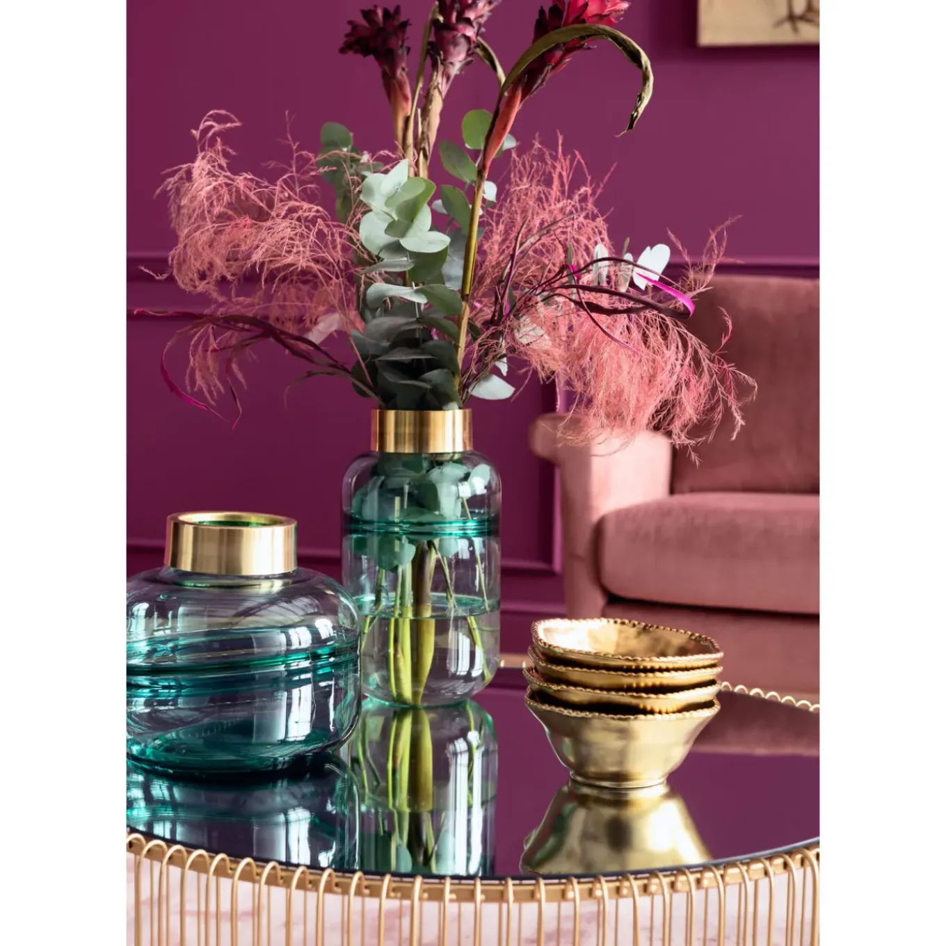 Vase Positano Belly Vert 28Cm
