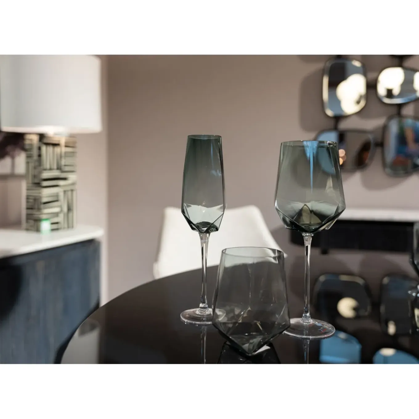 Verre À Champagne Diamond Smoke