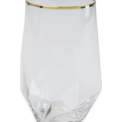 Verre A Eau Diamond Dore Rim