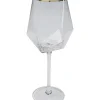 Verre A Vin Diamond Dore Rim